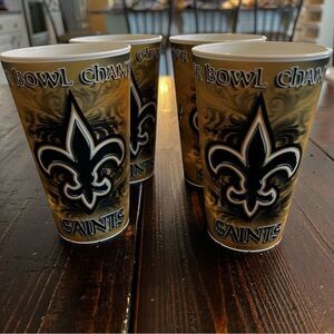 New Orleans Saints Super Bowl Champion Cups (New Set of 4)